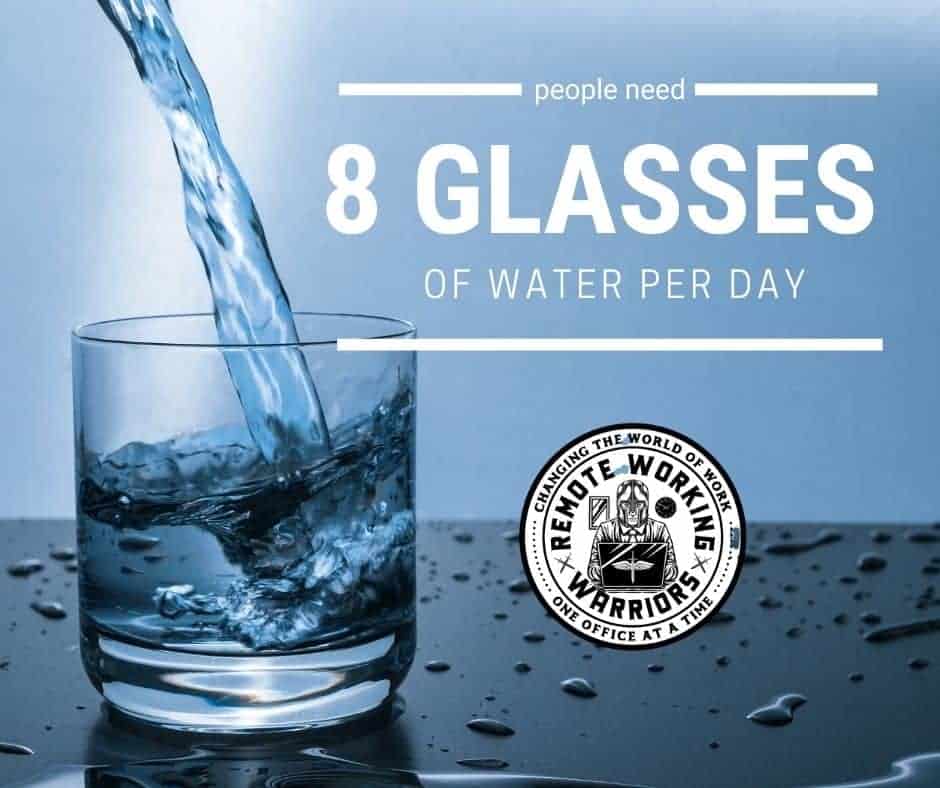 8 glasses of water per day 