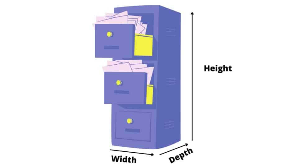 file cabinet dimensions